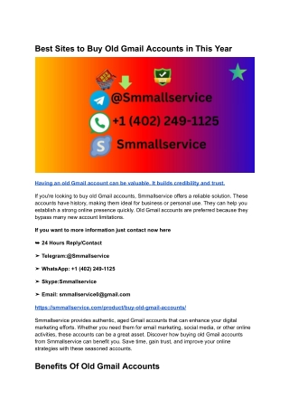 Best Sites to Buy Old Gmail Accounts in This Year (2)