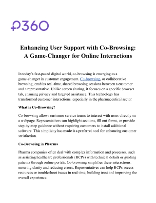 Enhancing User Support with Co-Browsing: A Game-Changer for Online Interactions