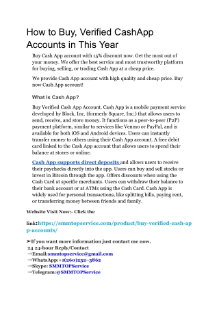 How to Buy, Verified CashApp Accounts in This Year