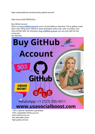 Buy GitHub Account