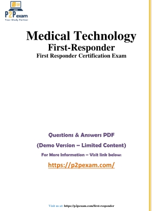 First Responder Certification Exam Q&A with Simple PDF Guide