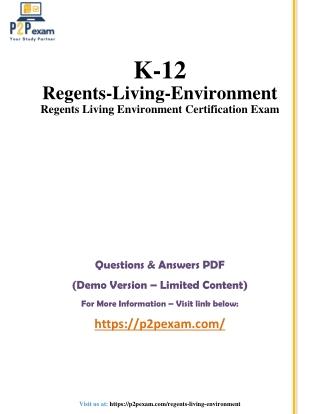 Regents Living Environment Exam Q&A with Simple PDF Guide