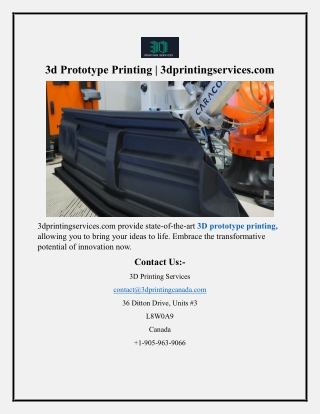 3d Prototype Printing 3dprintingservices.com