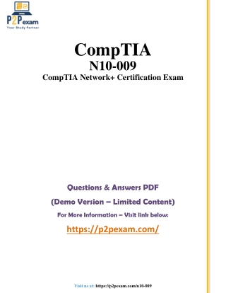 CompTIA Network N10-009 Exam Q&A with Simple PDF Guide