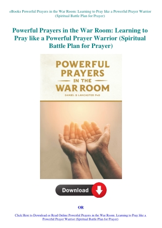 eBooks Powerful Prayers in the War Room Learning to Pray like a Powerful Prayer Warrior (Spiritual B