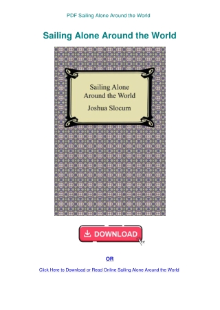 PDF Sailing Alone Around the World