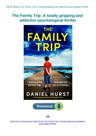 READ Books The Family Trip A totally gripping and addictive psychological thriller