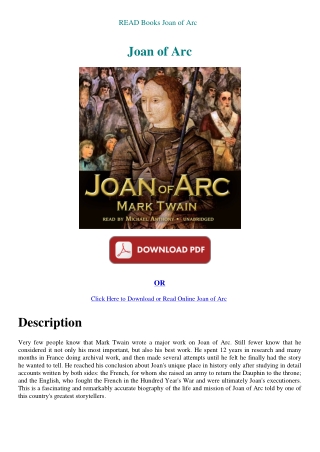 READ Books Joan of Arc