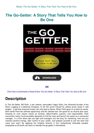 Books The Go-Getter A Story That Tells You How to Be One