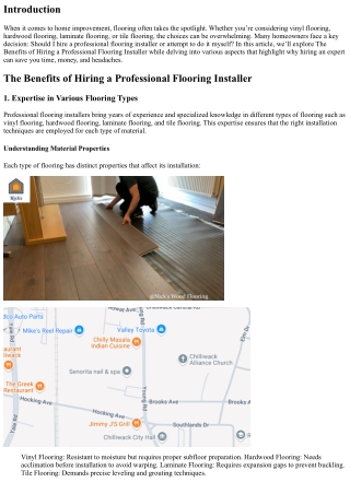 The Benefits of Hiring a Professional Flooring Installer