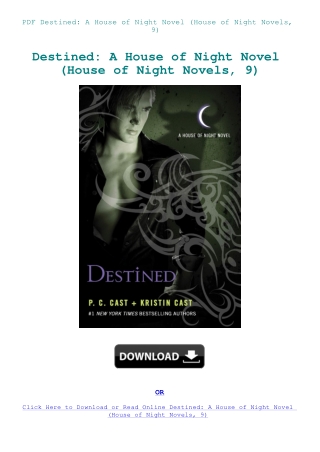 PDF Destined A House of Night Novel (House of Night Novels  9)