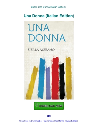 Books Una Donna (Italian Edition)