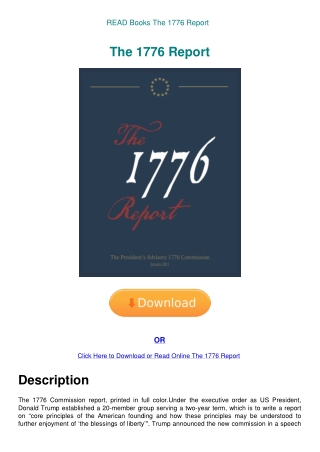 READ Books The 1776 Report