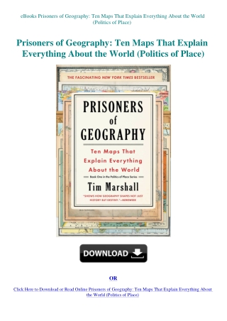 eBooks Prisoners of Geography Ten Maps That Explain Everything About the World (Politics of Place)