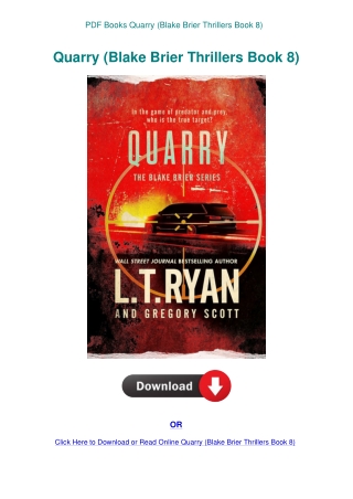 PDF Books Quarry (Blake Brier Thrillers Book 8)