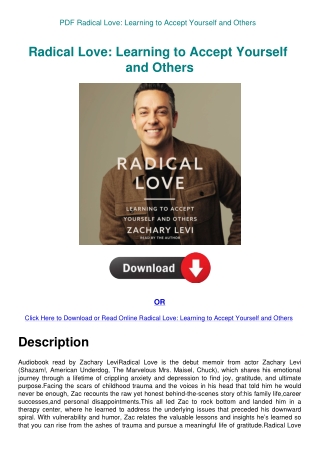 PDF Radical Love Learning to Accept Yourself and Others