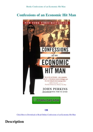 Books Confessions of an Economic Hit Man