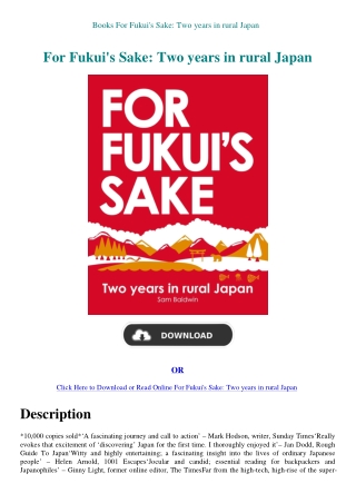 Books For Fukui's Sake Two years in rural Japan