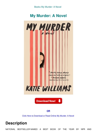 Books My Murder A Novel