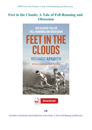 PDF Feet in the Clouds A Tale of Fell-Running and Obsession