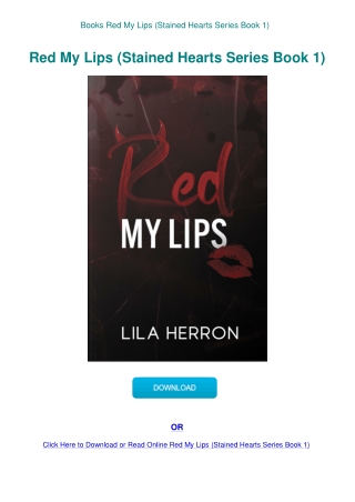 Books Red My Lips (Stained Hearts Series Book 1)