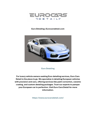 Euro Detailing | Eurocarsdetail.com