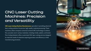 CNC Laser Cutting Machine Manufacturers