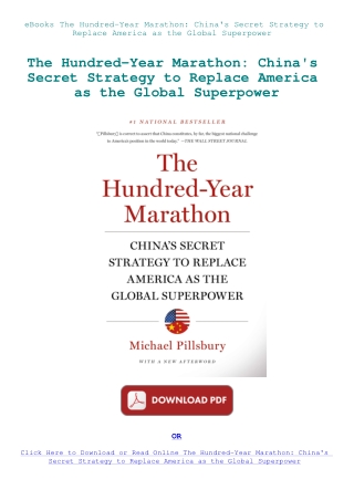 eBooks The Hundred-Year Marathon China's Secret Strategy to Replace America as the Global Superpower