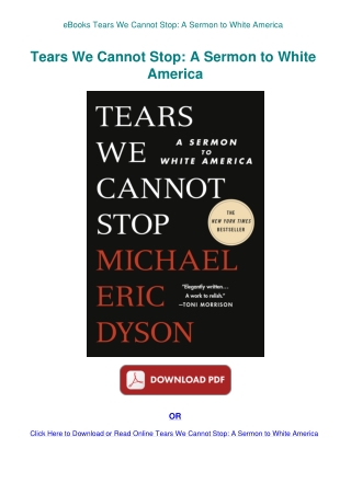 eBooks Tears We Cannot Stop A Sermon to White America