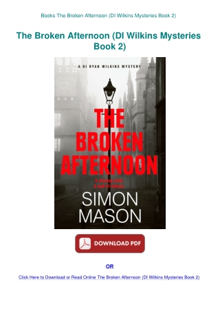 Books The Broken Afternoon (DI Wilkins Mysteries Book 2)