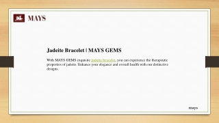 Jadeite Bracelet  MAYS GEMS