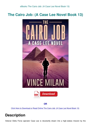 eBooks The Cairo Job (A Case Lee Novel Book 13)