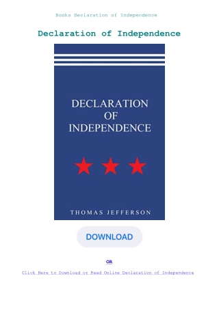 Books Declaration of Independence