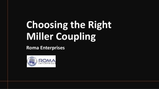 Choosing the Right Miller Coupling