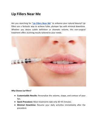 Lip Fillers Near Me