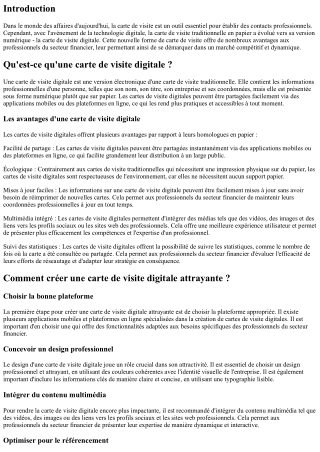 La carte de visite digitale : un outil incontournable pour les professionnels du