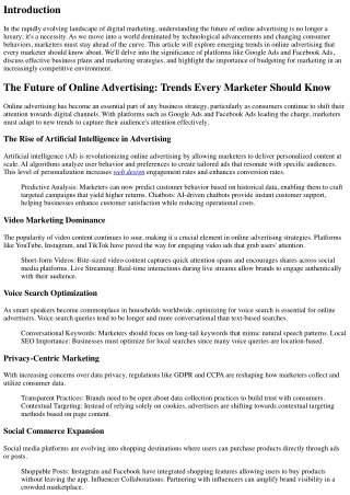 “The Future of Online Advertising: Trends Every Marketer Should Know”