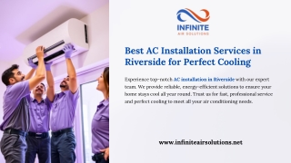 Best AC Installation Services in Riverside for Perfect Cooling
