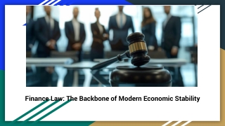 The Importance of Finance Law in Business Operations 