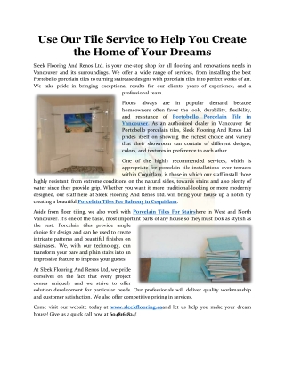 Use Our Tile Service to Help You Create the Home of Your Dreams