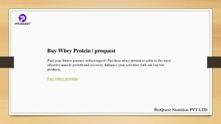 Buy Whey Protein  proquest