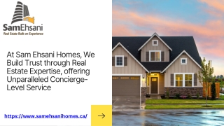Sam Ehsani Homes | Top Real Estate Agent in North York and Toronto