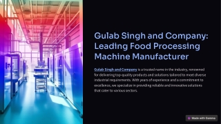 Gulab-Singh-and-Company-Leading-Food-Processing-Machine-Manufacturer