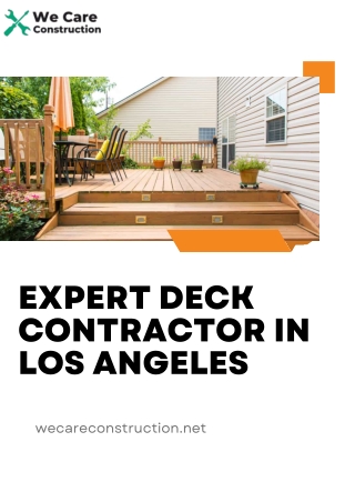 Expert Deck Contractor in Los Angeles