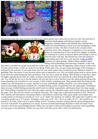 Financial Spread Betting - Capital Gains Tax Free