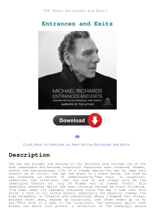 PDF Books Entrances and Exits