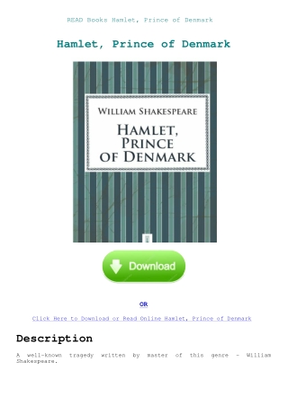 READ Books Hamlet  Prince of Denmark