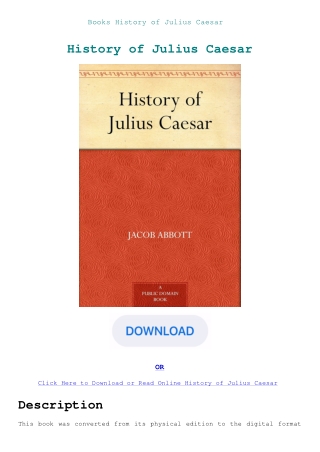 Books History of Julius Caesar