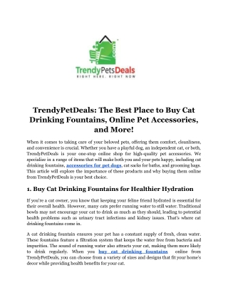 Best Online Pet Accessories for Cats & Dogs - Trendy Pets