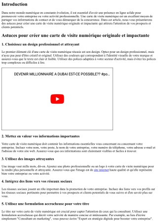 Astuces pour créer une carte de visite numérique originale et impactante